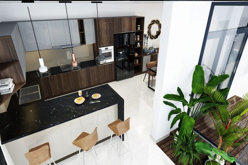 Những phong cách thiết kế nội thất bếp sang trọng tân cổ điển đương đại – NTB02